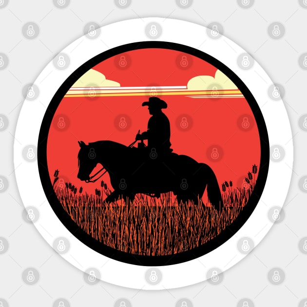 Western Working Horse Sticker by DickinsonDesign